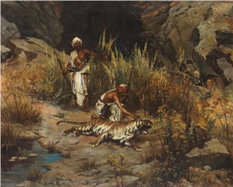 A tiger hunt - Rudolf Ernst