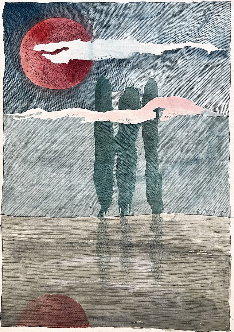 Artwork by Václav Bláha, ձč, Made of pero, papír