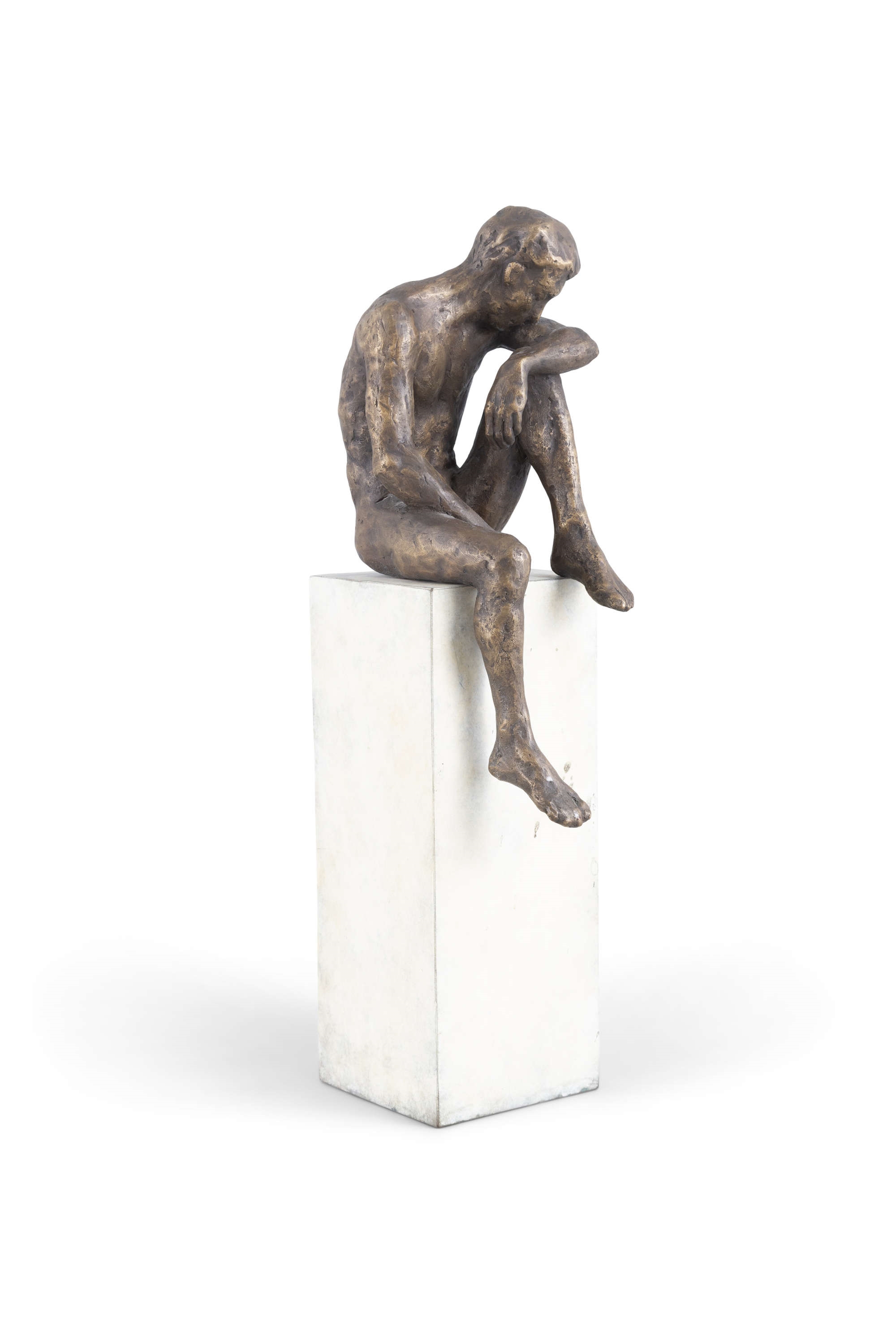 Artwork by Mark Rode, Male Figure, Made of Bronze