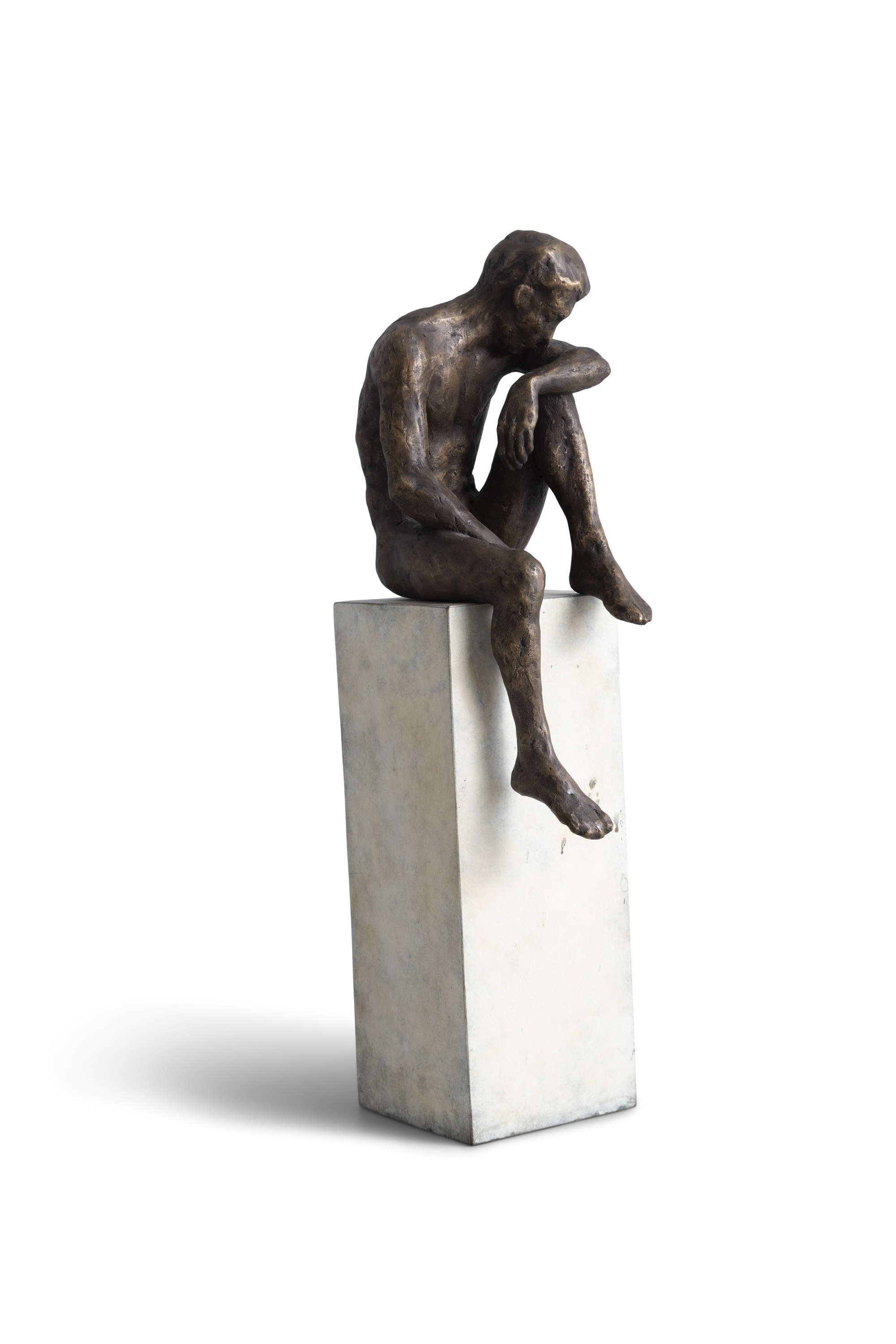 Artwork by Mark Rode, Male Figure, Made of Bronze