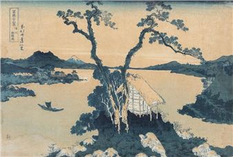 A View of Mount Fuji Across Lake Suwa - Katsushika Hokusai