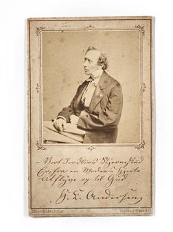 Cabinet card photograph of Hans Christian Andersen - Georg Henricus Rosenkilde
