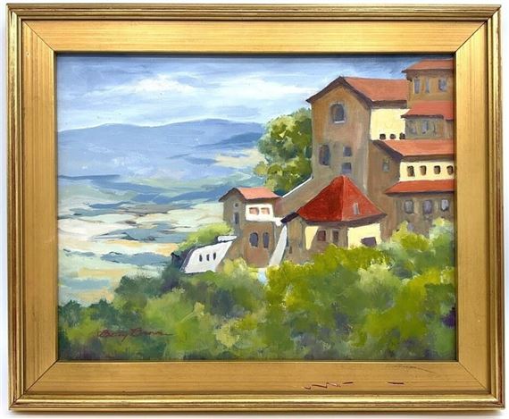 Original Coastal Town Painting - Betty Brown