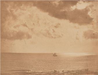 Le Brick au clair de lune [Brig on the water - Gustave le Gray