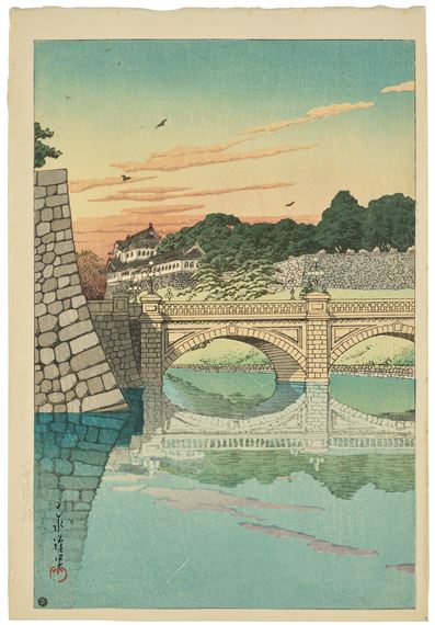 Nijubashi no asa (Morning at Niju Bridge)