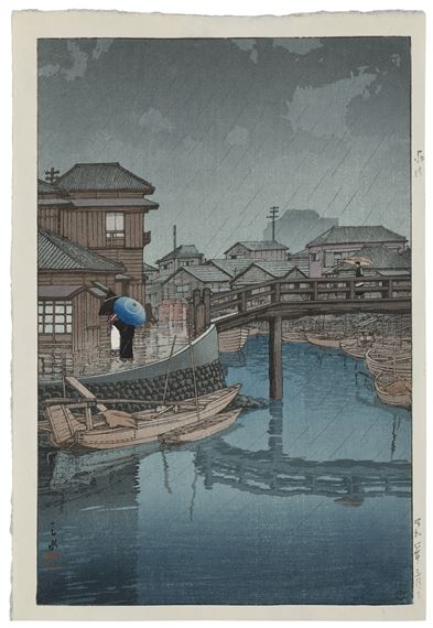 Shinagawa by Hasui Kawase, dated March 1931