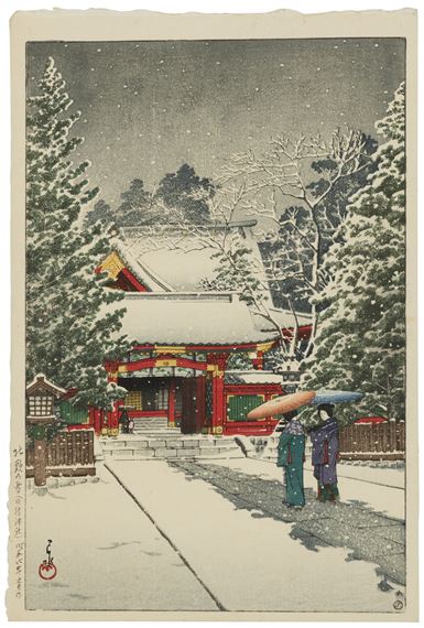 Shato no yuki, Hie jinja (Snow at the Shrine Front, Hie Shrine)