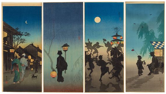 A group of four prints