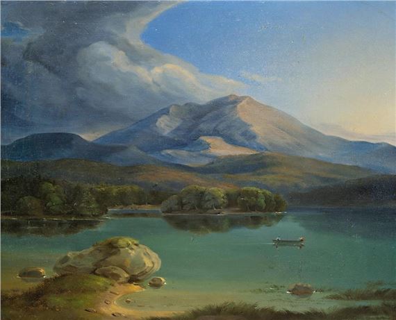 ROTTMANN, CARL (WOHL), 1797 Handschuhsheim - 1850 München, Wolkenstimmung an einem Bergsee - Carl Rottmann