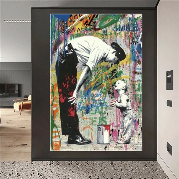 A policeman with a child by Vice