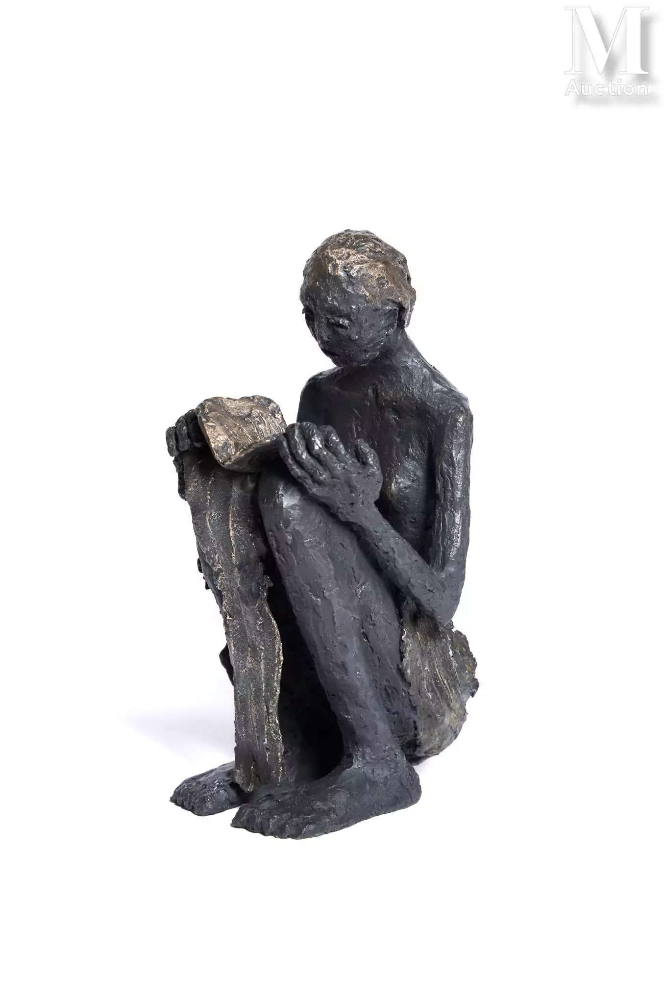 Artwork by Simone Mayor, La lectrice, Made of Bronze