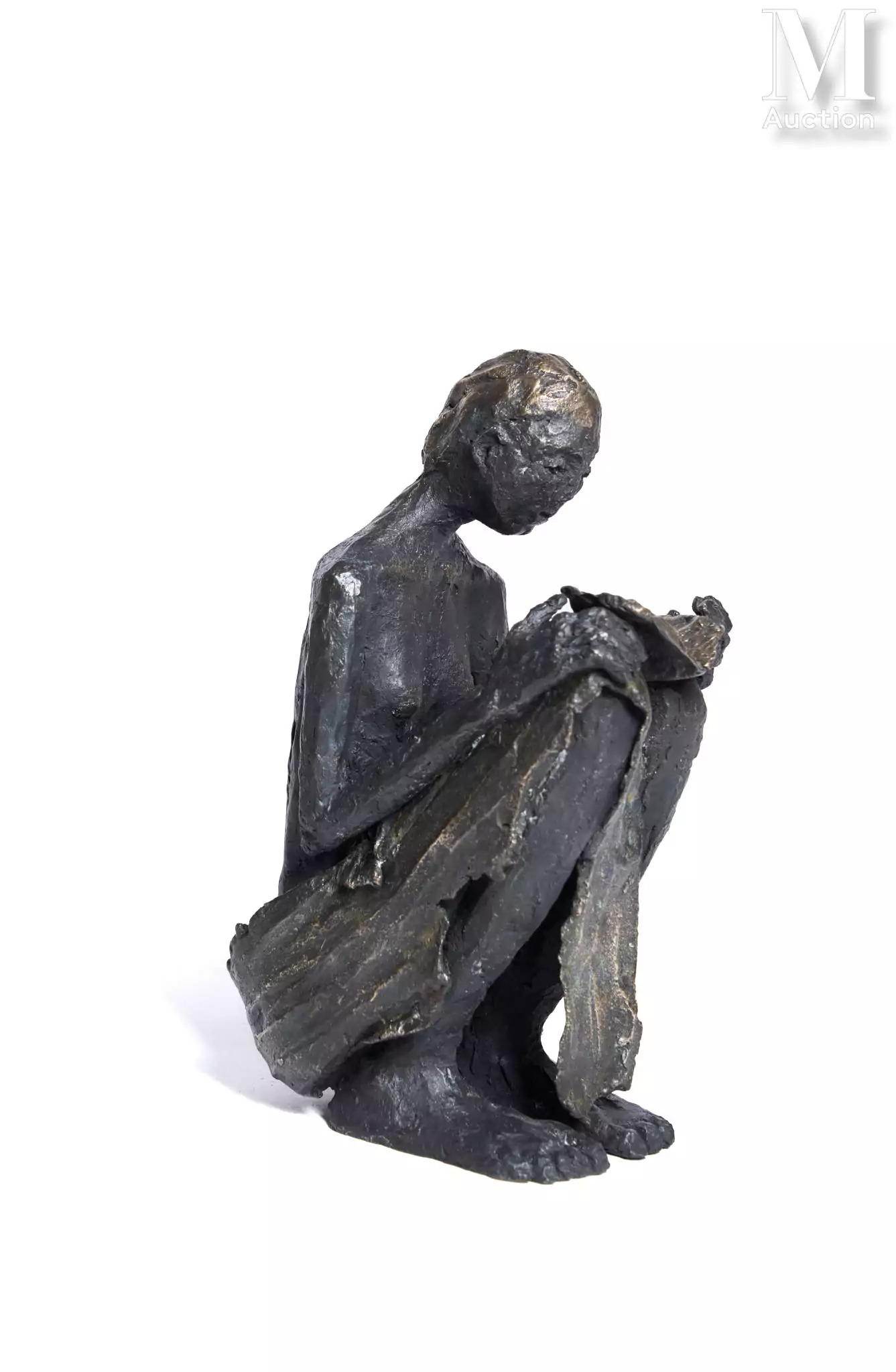 Artwork by Simone Mayor, La lectrice, Made of Bronze