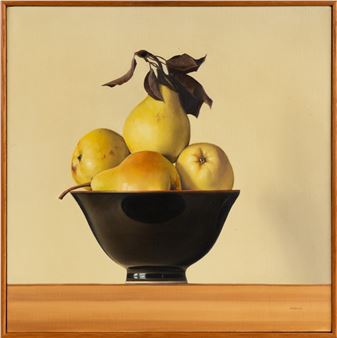 Pears in Black Bowl - James Aponovich