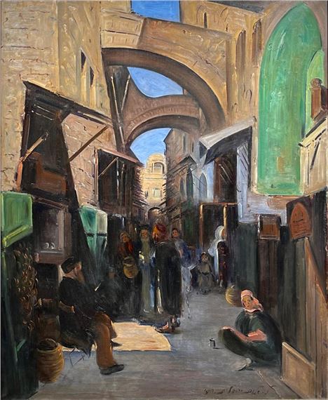 The old city, Jerusalem - Ludwig Blum