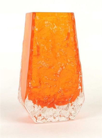 WHITEFRIARS 'COFFIN' GLASS VASE by Geoffrey Baxter