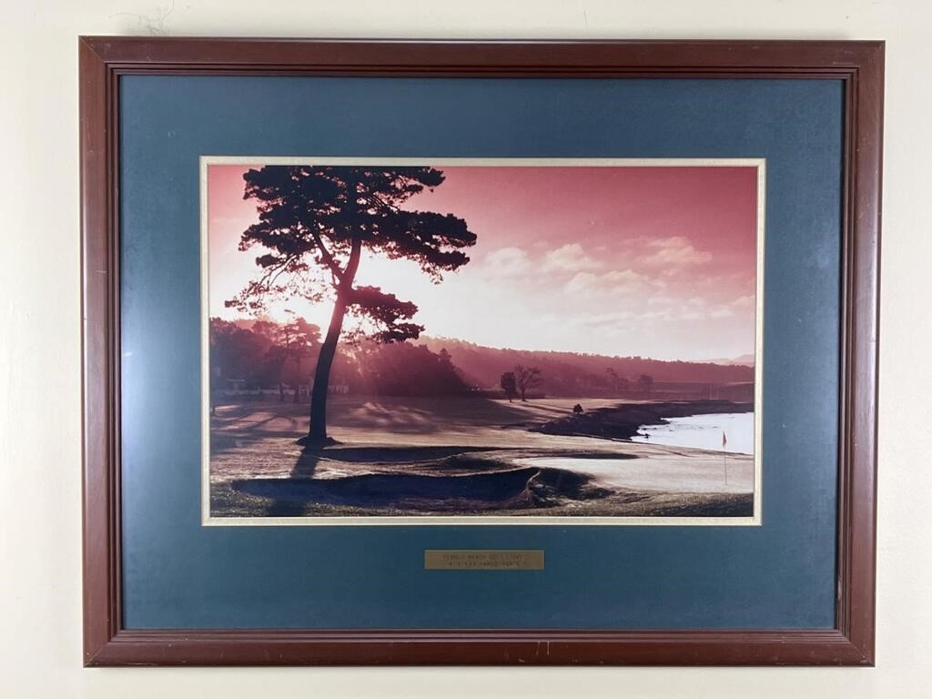 Artwork by Brian D. Morgan, Framed Photograph of Pebble Beach Golf Links, Made of Photograph