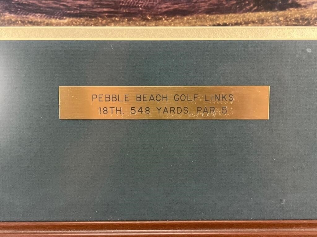 Artwork by Brian D. Morgan, Framed Photograph of Pebble Beach Golf Links, Made of Photograph