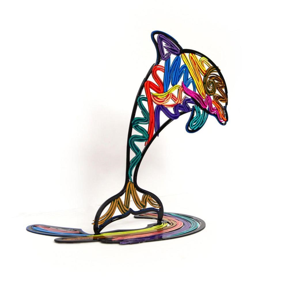 Artwork by Patricia Govezensky, Dolphin, Made of Original Free Standing Sculpture