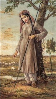 Untitled (Shepherd Girl) - Ustad Allah Bux