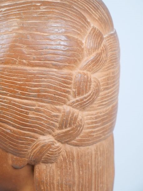 Artwork by Oskar Samoylovich Meshchaninov, Woman's head, Made of Terracotta