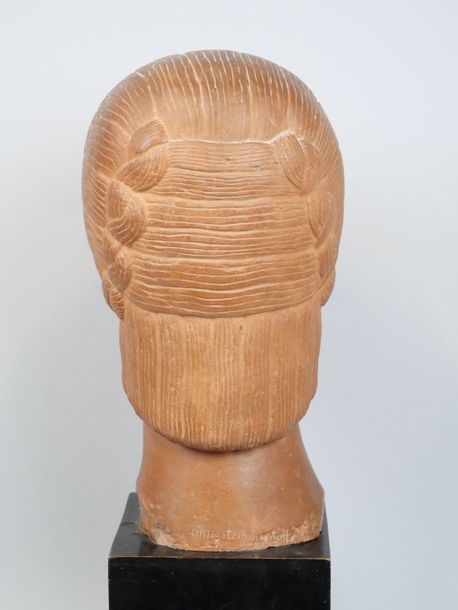 Artwork by Oskar Samoylovich Meshchaninov, Woman's head, Made of Terracotta