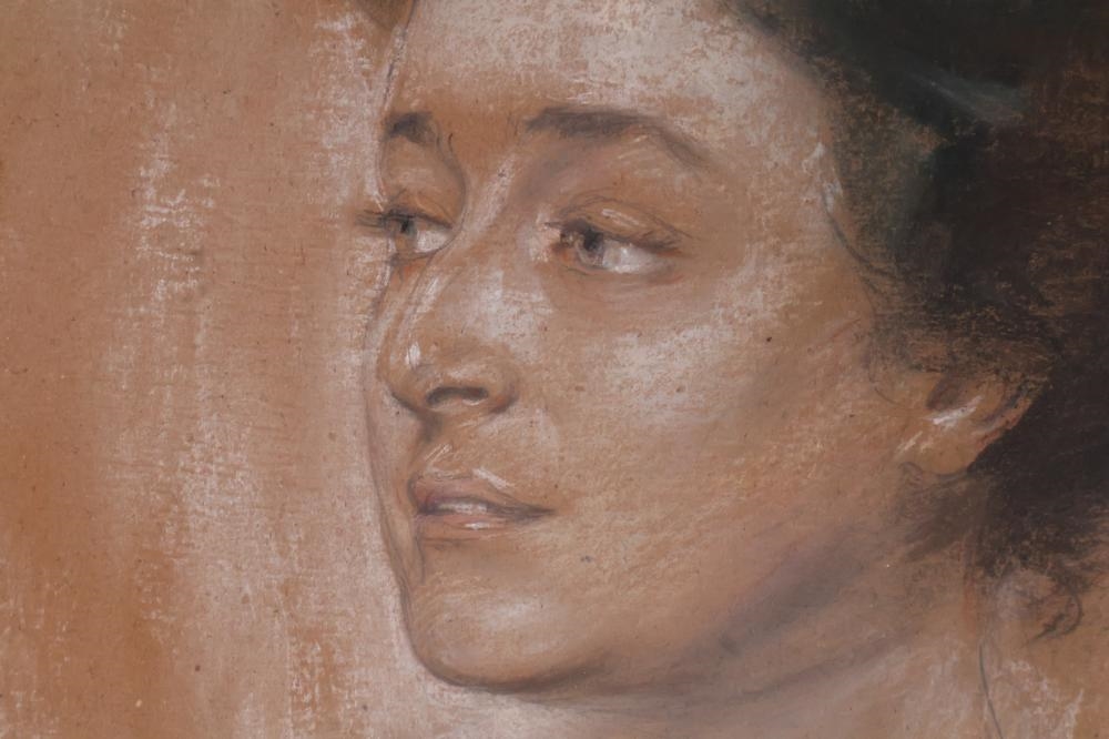 Artwork by Jerome Myers, Mrs. Rindskopf, Made of Pastel And Pencil On Board