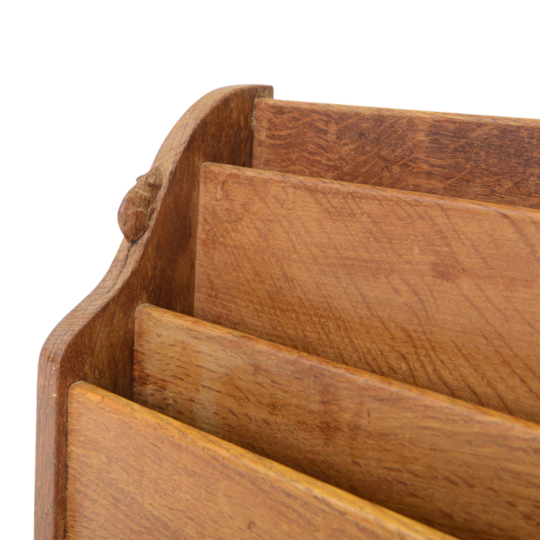 Robert Thompson | Mouseman - tooled oak letter rack | MutualArt