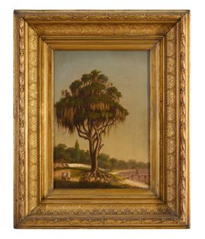 Biloxi, Mississippi, Scene with Painter at Easel and Fisherman - John Genin