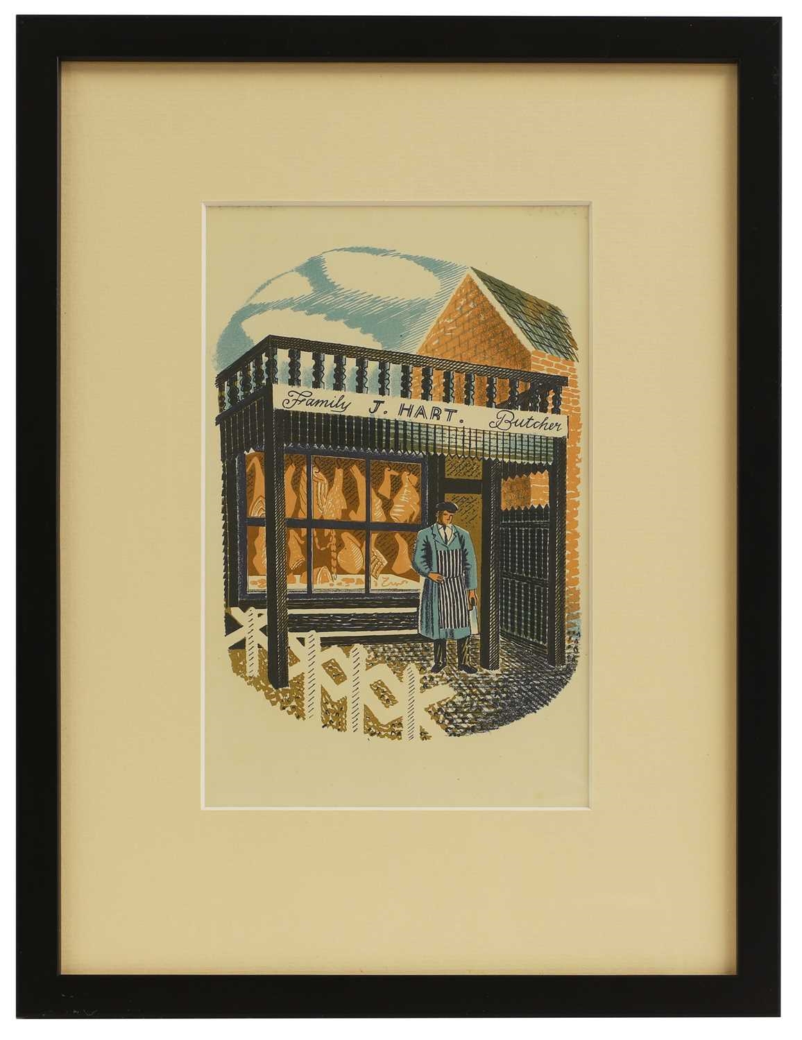 Eric Ravilious | Family Butcher (1938) | MutualArt
