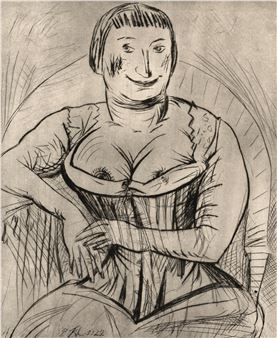 Frau im Korbstuhl - Paul Kleinschmidt