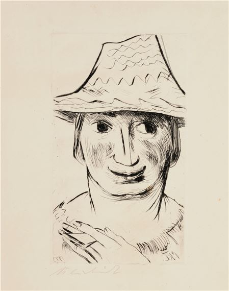 Frau mit Hut by Paul Kleinschmidt, 1923
