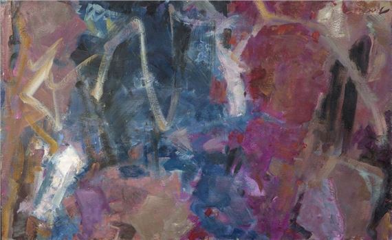 Untitled (fuchsia and blue composition