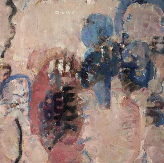 Untitled (pink and blue composition