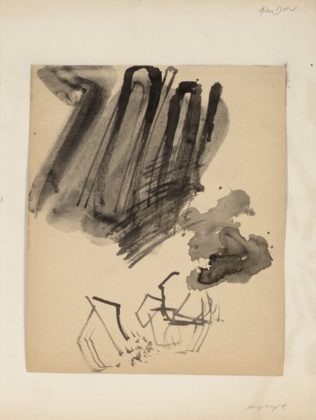 Artwork by Hanna‏ Ben-Dov, Untitled, Made of Indian Inks On Paper And Mixed Media