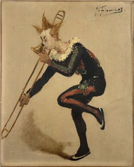 Clown à la trompette - Joseph Faverot