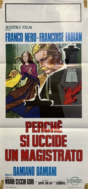Artwork by Damiano Damiani, PERCHE SI UCCIDE UN MAGISTRATO, Made of Affiche Italienne