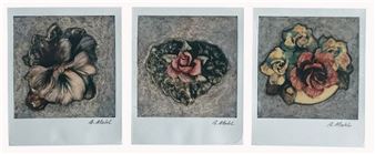 Compositions with roses and pansies - Andreas Mahl