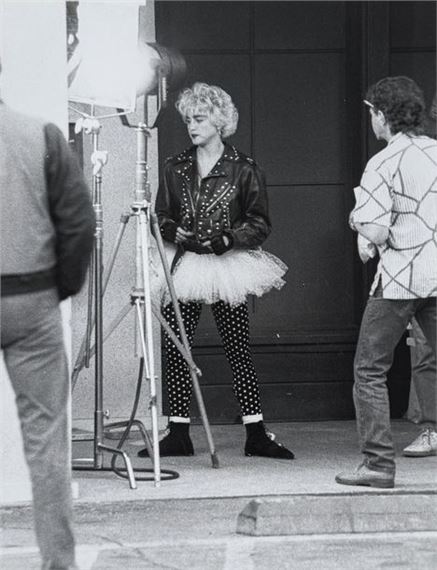 Madonna on the set of "Slammer" (Who's That Girl - Janet Gough