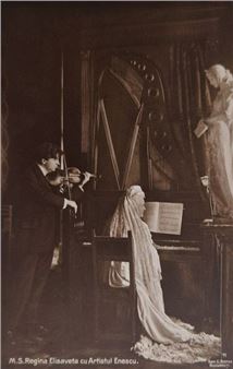 Queen Elisabeth of Romania at the piano - Georges Enesco
