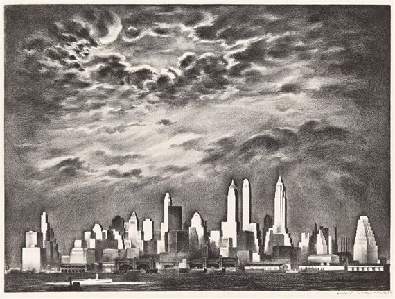 Storm Over Manhattan by Louis Lozowick, 1935