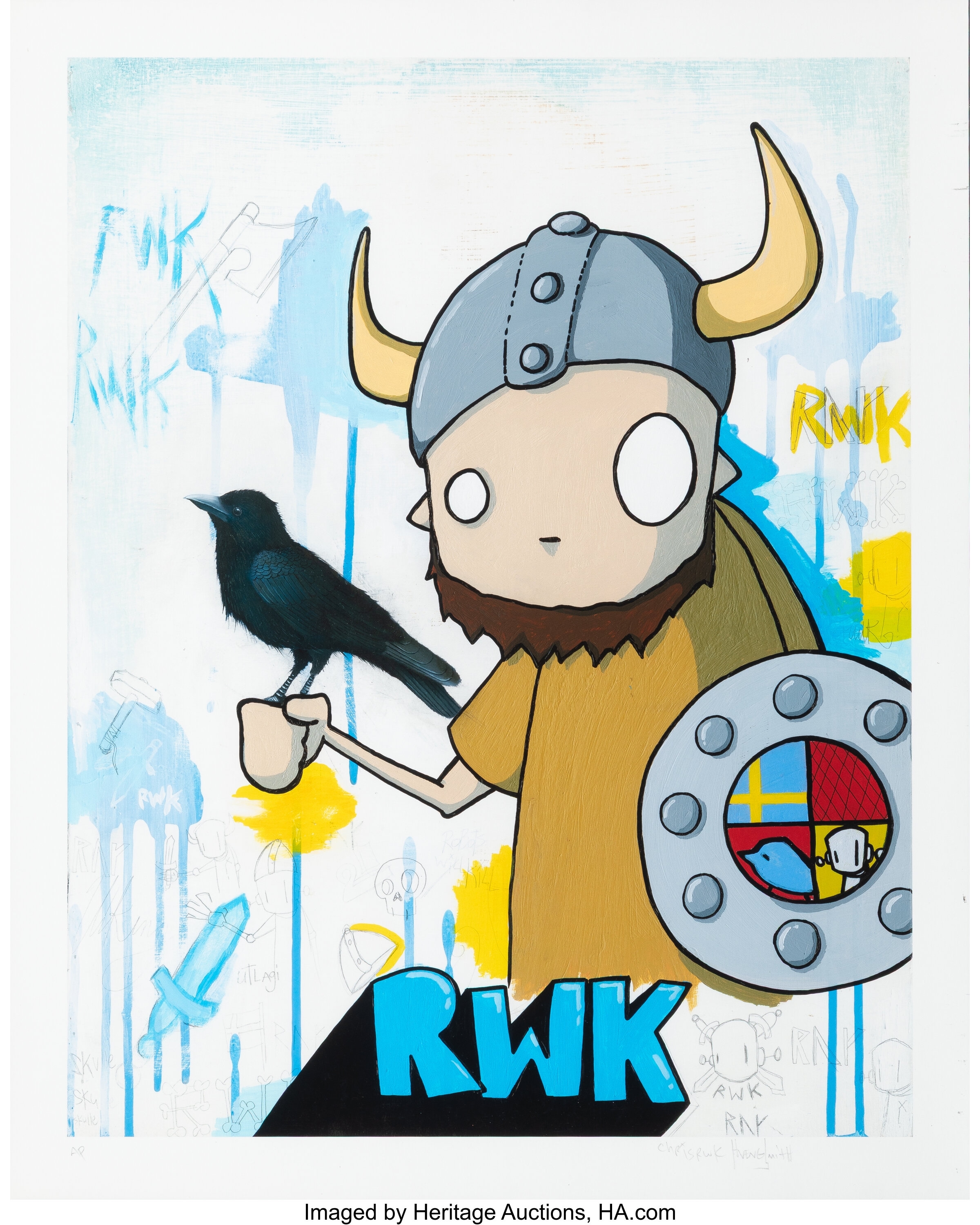 Artwork by Chris RWK, Robots Will Kill, Made of Archival pigment print on Museum Natural White Fine Art paper