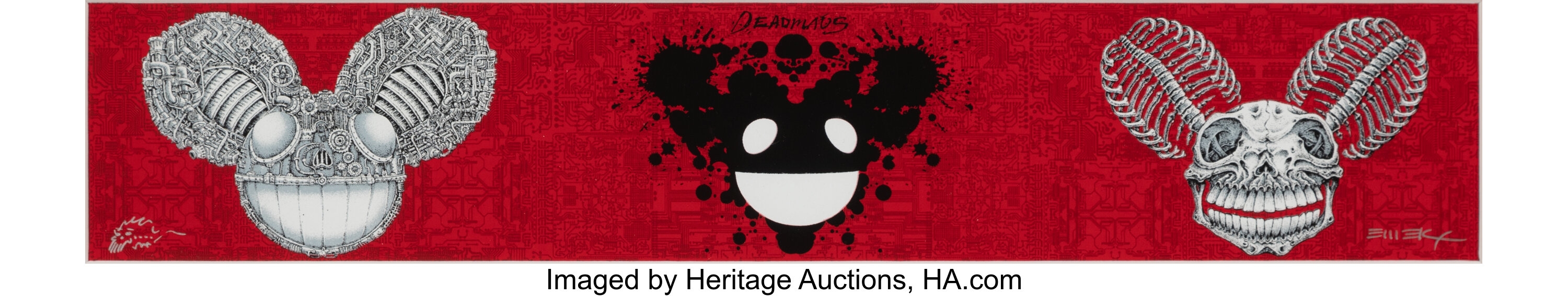 Artwork by Emek, DeadMau5 Handbill, Made of Screenprint in color on wove paper