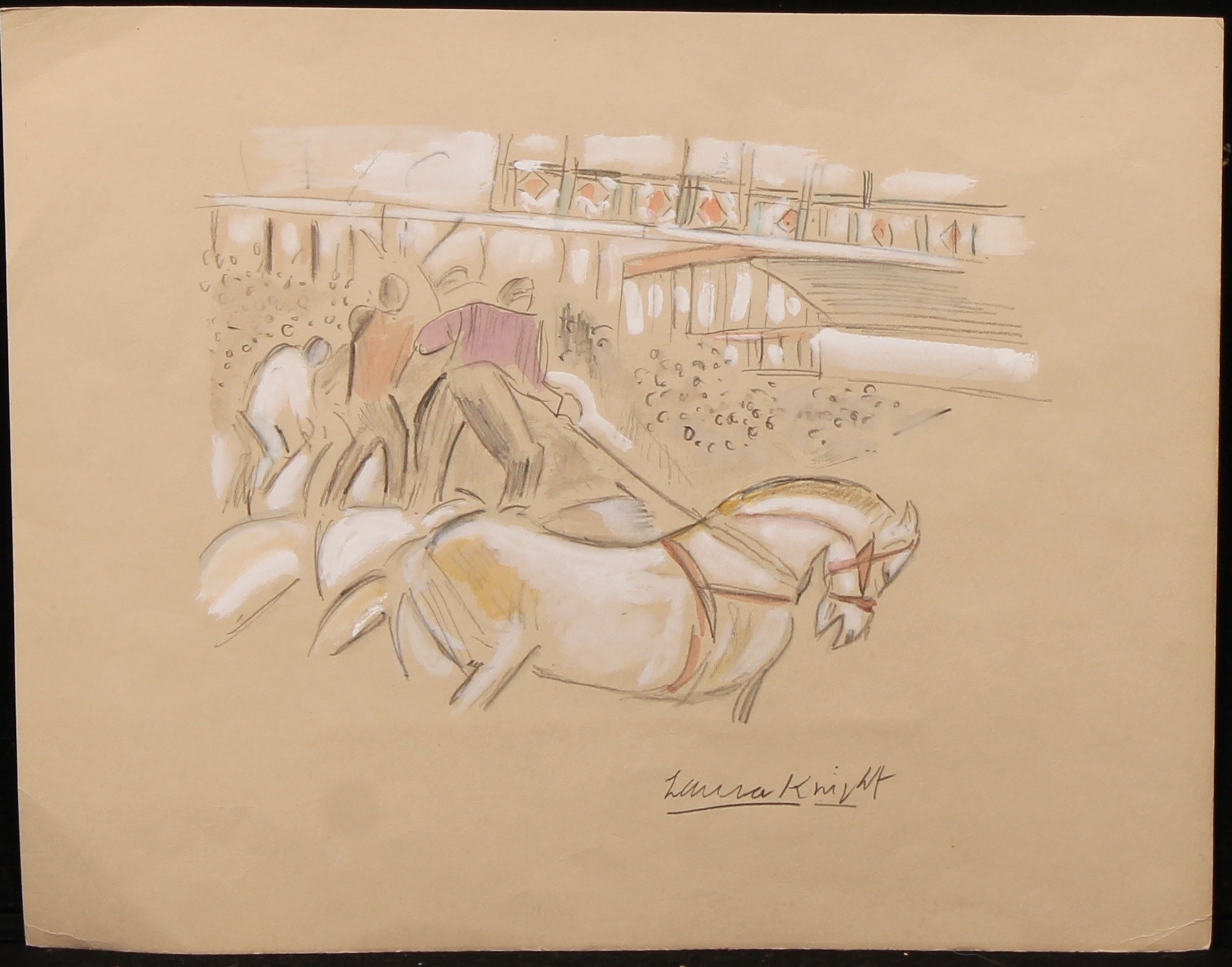Dame Laura Knight | Trick Riders on Circus Horses | MutualArt