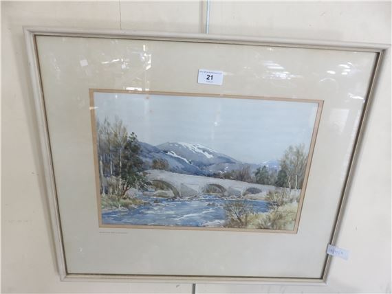 Invercauld Bridge and Lochnagar - Henry Jackson Simpson