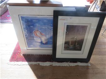 Two Abstract Prints - Sarah Jane Szikora