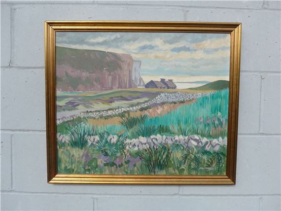 Orkney Isles scene, cliffside coastal cottage - Ian MacInnes