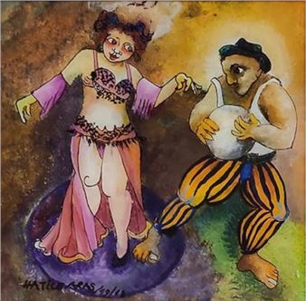 䲹ı, İmzalı, Çerçeveli - Hatice Aras