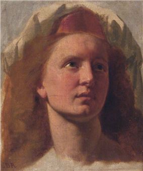 TETE DE JEUNNE BLONDE - Adolphe Brune