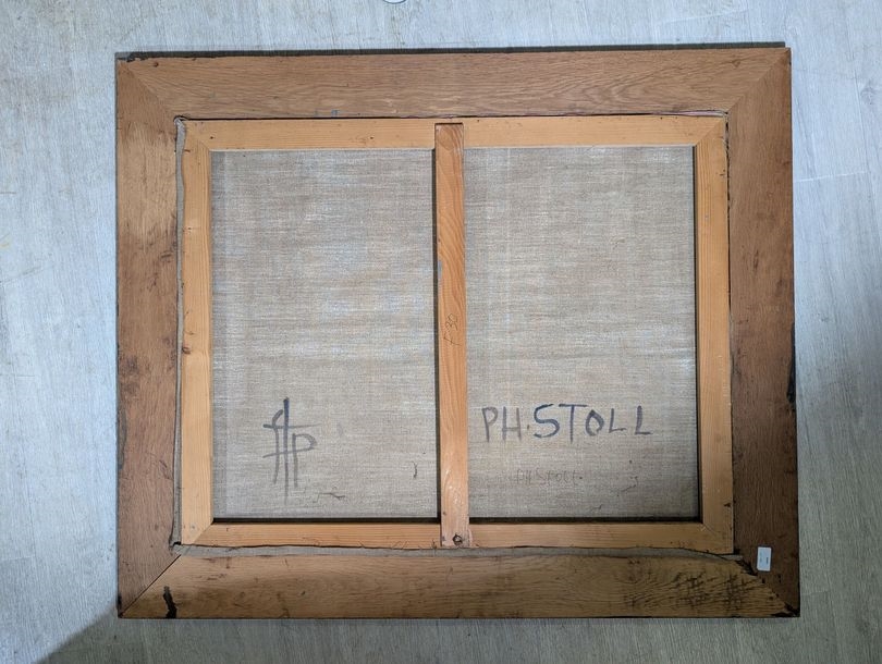 Artwork by Philippe Stoll, Children and exotic animals, Made of Oil On Canvas