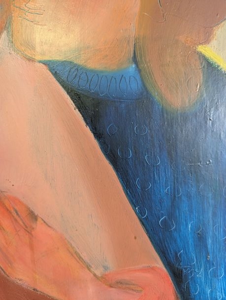 Artwork by Philippe Stoll, The three faces, Made of Oil On Panel